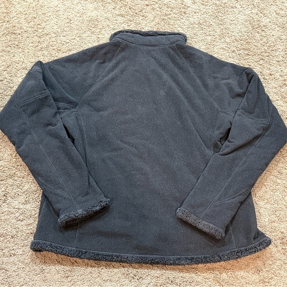 Nike ACG  Jacket Women's XL Dark Gray Zip Up Front Long Sleeve Gear Fleece Fuzzy - Picture 3 of 4